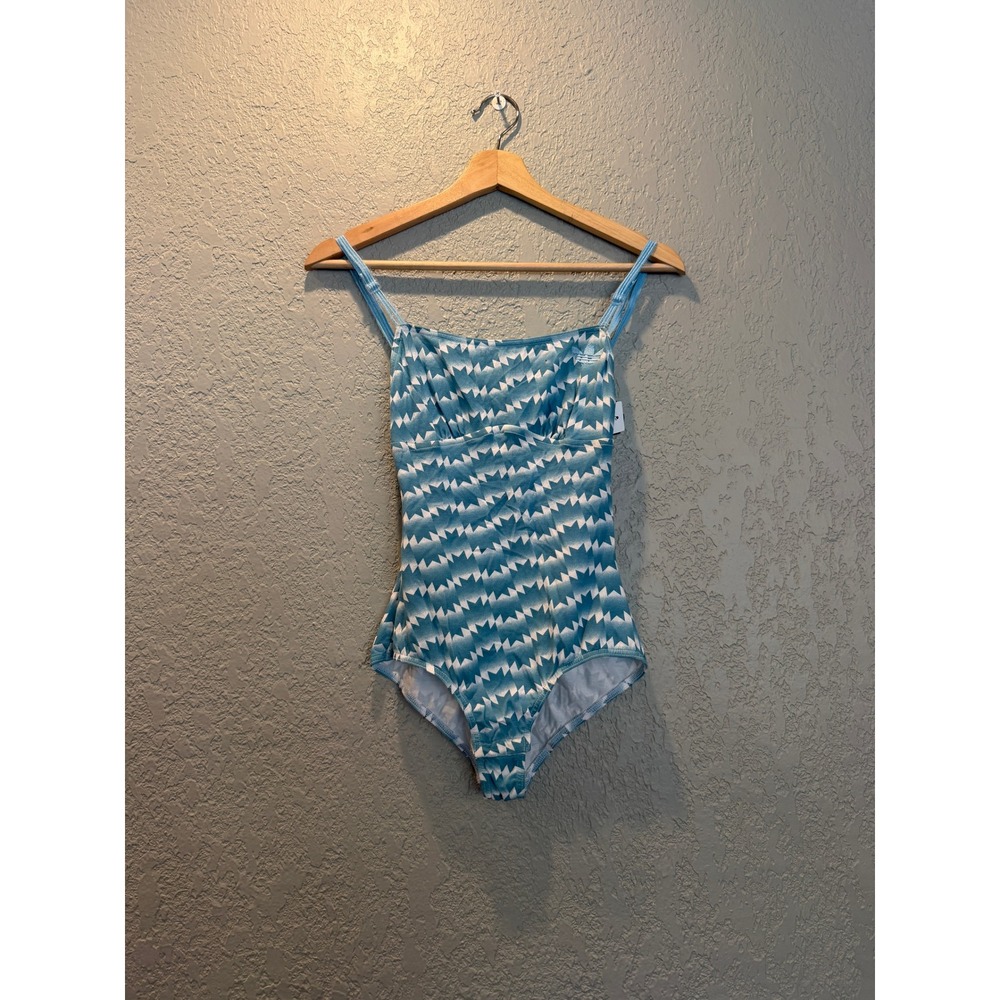 Adidas Originals Football Body W Blue White Geometric Bodysuit 908836 Small